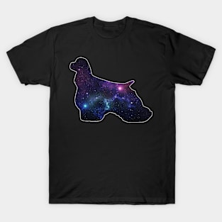 Galaxy American Cocker Spaniel Silhouette T-Shirt